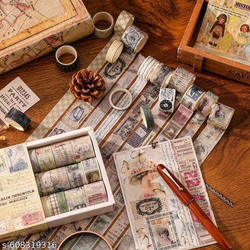 Vintage Washi Tape Set-8 Pcs