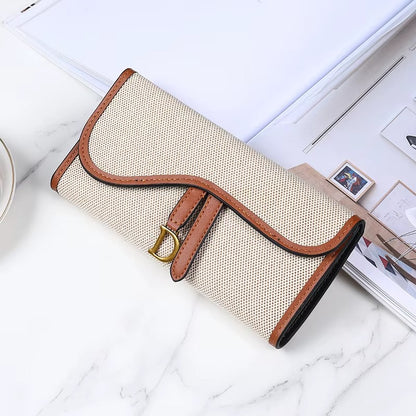 Korean sleek D long wallets