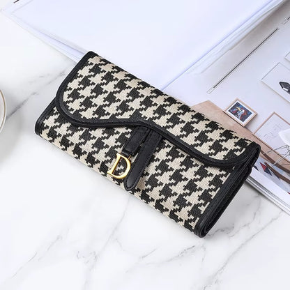Korean sleek D long wallets